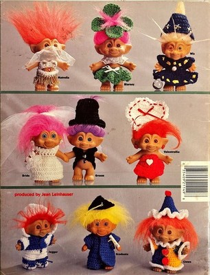 Vintage 1992 Pattern Crocheted Clothes For 6'' Trolls 17 Outfits