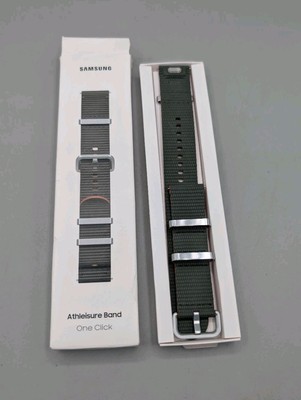Samsung Galaxy Watch 7 6 5 4 Athleisure Band Nylon Strap (One Click) S/M - Green