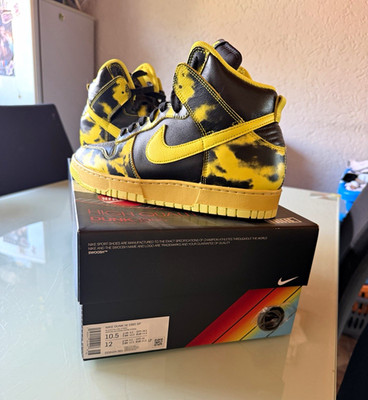 Nike Dunk Hi 1985 SP High Top Sneaker Schwarz/Gelb EU 44,5 ungetragen,ohne Laces