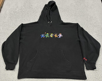 Teton Gravity Research Hoodie Mens Large Grateful Dead Graphic Pullover Fleece