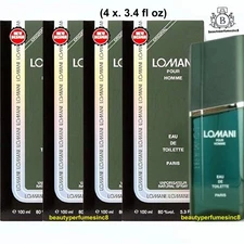 LOMANI POUR HOMME Men 3.3 oz / 100 ml EDT Spray Sealed ( PACK OF 4 )