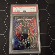 2021-22 Panini Mosaic JA MORANT Overdrive Prizm #1 Memphis Grizzlies PSA 10