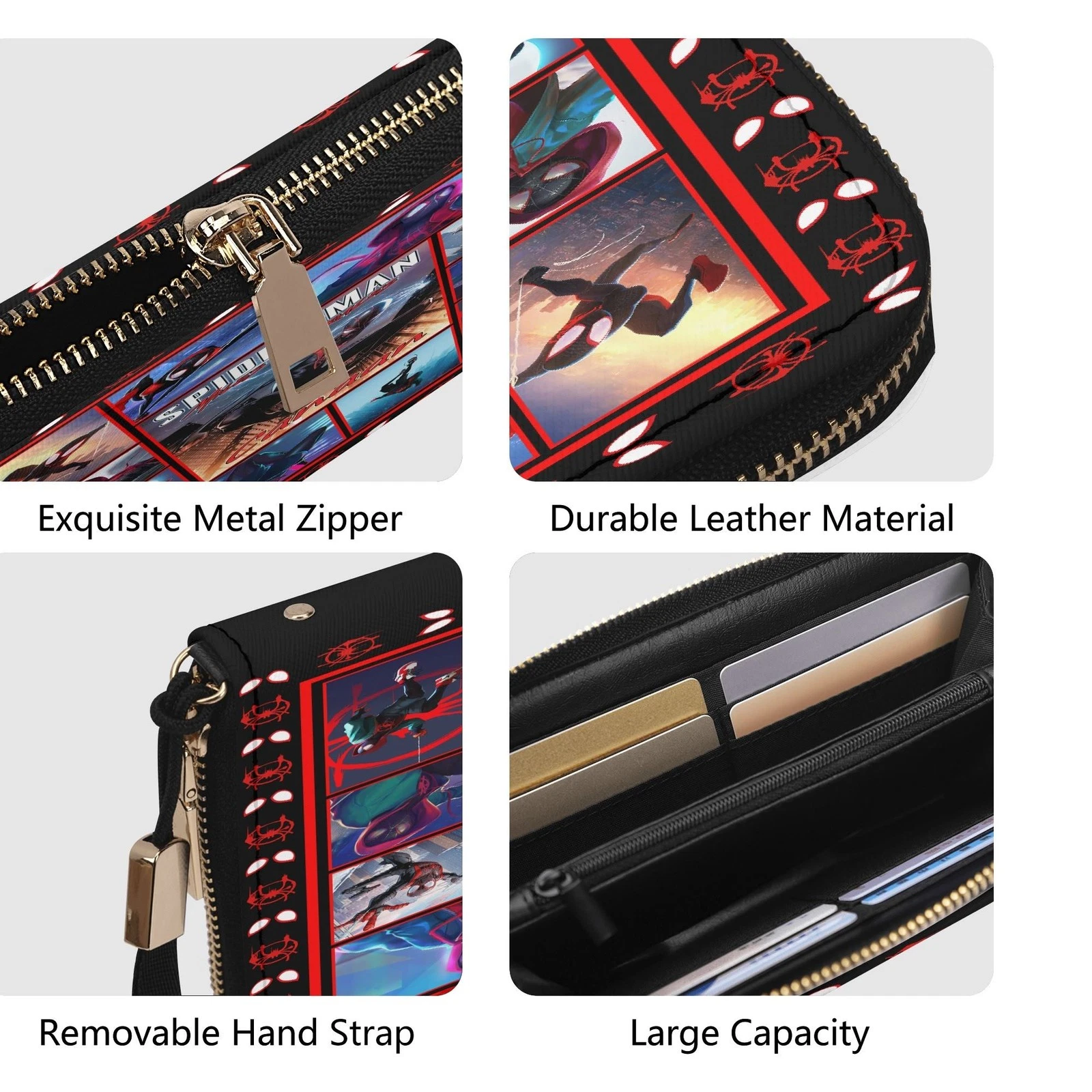 Spider-Man Miles Morales Leather Handbag, Marvel Superhero Bag, Gift