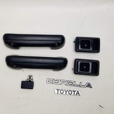 1988-1992 Toyota Corolla Front Door Handles Armrest Glovebox Latch Blue Set
