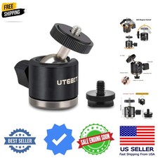 Mini Ball Head, Tripod Head with 1/4" hot Shoe, 360  Rotatable Ball Heads Cam...