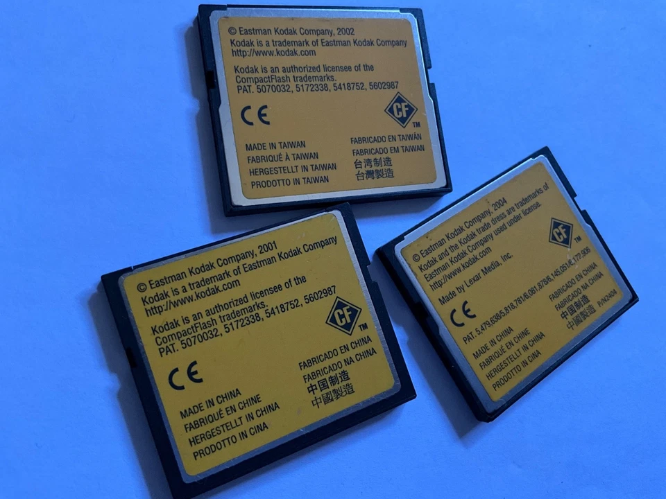Lot 3pcs 32mb KODAK compact flash CF I  memory card for old DSLR Nikon Canon - Image 2 of 2