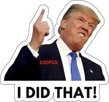 100pcs Trump I Did That Stickers Gas Pump Decal, 100PCS, Multicolor