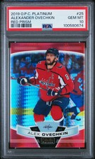2019 O-Pee-Chee Platinum #25 Alexander Ovechkin Red Prism /199 PSA 10
