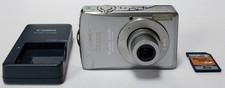 Canon PowerShot SD630 Digital ELPH 6MP Camera Silver Tested W/ Battery & Charger