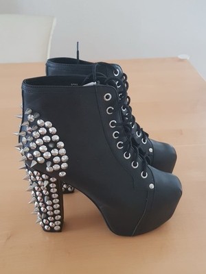 Jeffrey Campbell Leder Schuhe Neu High Hils echtes Leder Designer Stiefeletten 