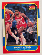 RODNEY McCRAY 1986-87 Fleer Basketball Card HOUSTON ROCKETS ROOKIE. rookie card picture
