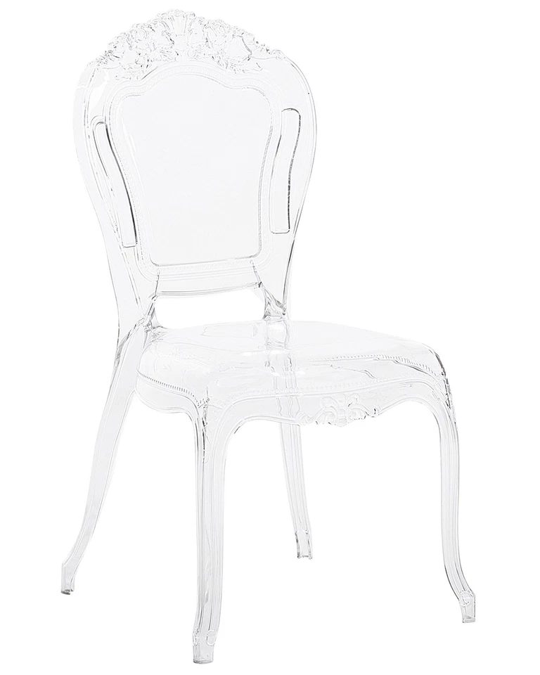 Set di 2 sedie da pranzo in plastica trasparente Vermont - Immagine 4 di 4