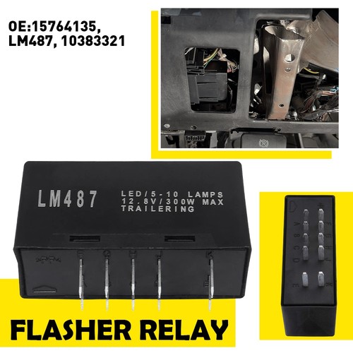 LM487 LED Flasher Relay Turn Signal Control Module Compatible with GMC LM487 LED Flasher Relay Turn Signal Control Module Compatible with GMC