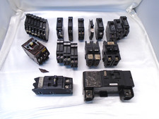 Lot of 23 Used General Electric Zinsco Siemens Federal Pacific Circuit Breakers