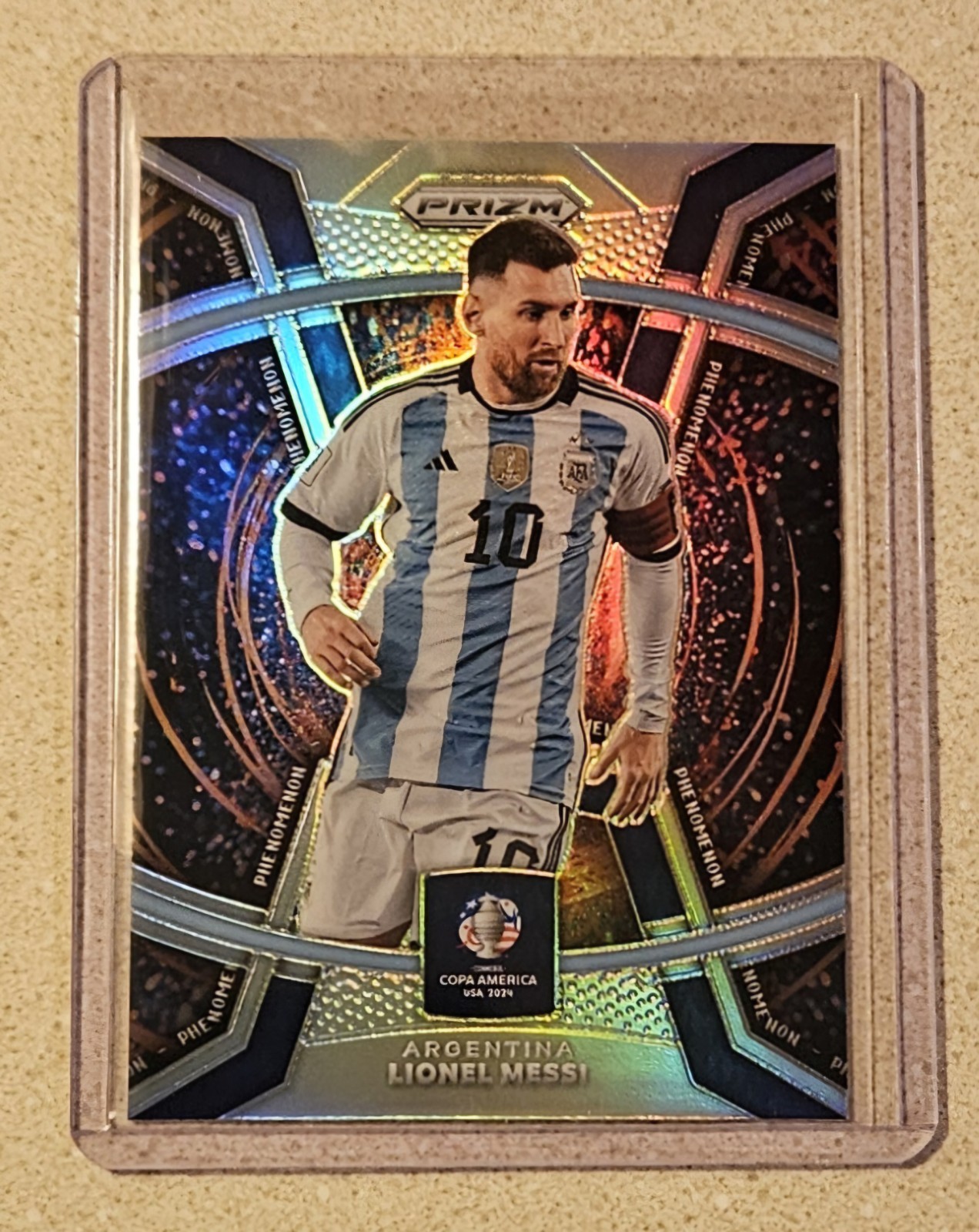 Lionel Messi 2024 Panini Prizm COPA America SP Phenomenon Silver Prizm Argentina