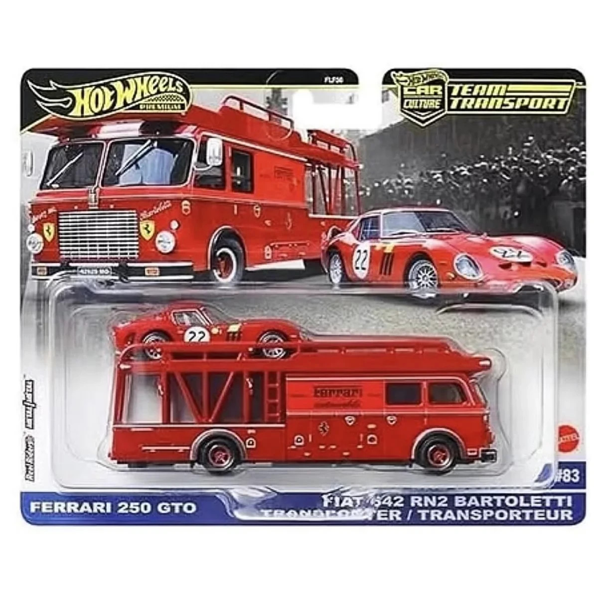 Hot Wheels Ferrari Team Transport 250 GTO Fiat 642 Bartoletti Hauler Car Culture