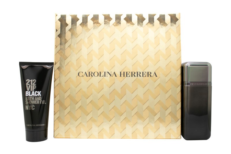 Carolina Herrera 212 VIP Black Elixir Gift Set 100ml EDP + 100ml Shower Gel - Image 2