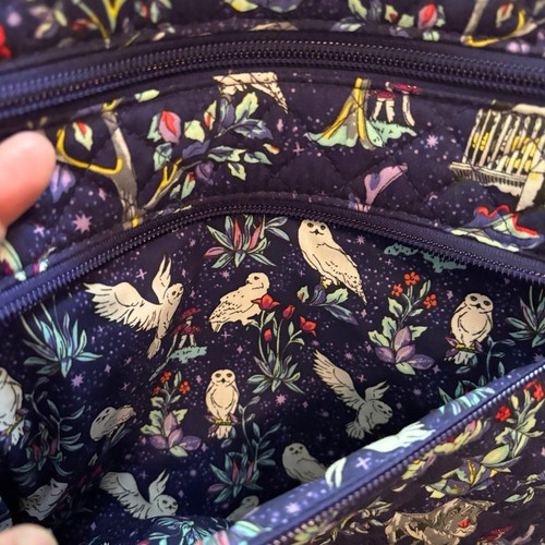 Vera Bradley Harry Potter Forbidden Forest Triple Zip Hipster Bag Purse Quilted - Picture 6 of 10