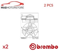 BREMSSCHEIBEN SATZ PAAR VORNE BREMBO 09514276 2PCS P F�R BMW 5,7,E34,E32