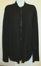 Men's FRANK AND OAK Black Wool Cardigan Sweater Size L