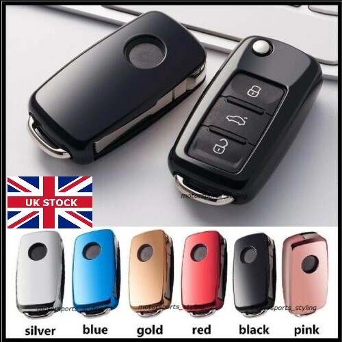 Coperchio Di Protezione In Silicone Per Chiavi Auto Compatibile Con VW Seat Skoda 3 Pulsanti Da 11/2009 Bianco - Foto 10