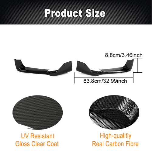 For Porsche 911 992 Carrera Targa Dry Carbon Front Bumper Splitter Air Vent Fins - Picture 6 of 11