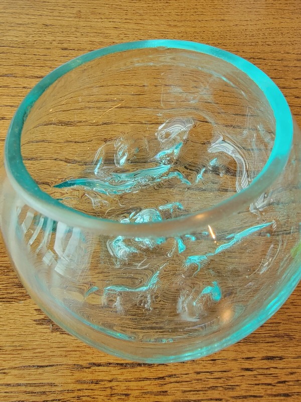 Molten Recycled Glass Vases Planters for Driftwood Terrarium Air Plant 3.5" x 3"