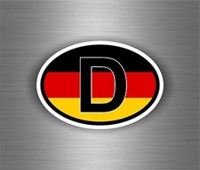 Aufkleber Auto Motorrad Flagge Code Land D Deutschland Deutsch Oval