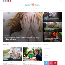 Parenting News Website Design with Free VPS Web Hosting and Installation