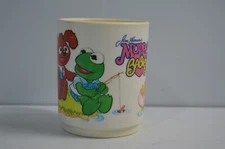 Vintage Deka Mug Muppett Babies 1986 Cup Plastic Kermit Ralph Gonzo Fishing Pond