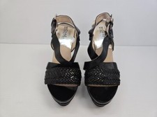 Michael Kors Black Platform Heel Sandal Patent leather
