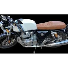 Coprisedile completo (marrone marrone chiaro) adatto per Royal Enfield RE Con...