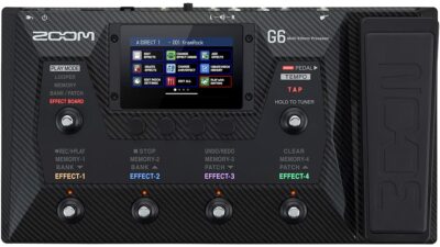 ZOOM G6 Multi-Effects Guitar Processor with Expression Pedal LCD Touchscreen