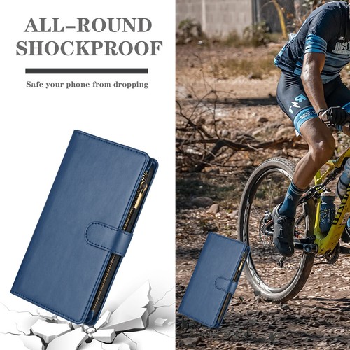 For Google Pixel 7/7a 6/6a Pro Flip Leather Zipper Wallet Kickstand Phone Case - Picture 19 of 57