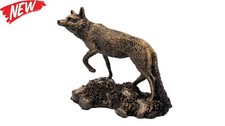 Patina Bronze Sculpture Of Standing Fox Giftware Ornament Shooting Hunting
