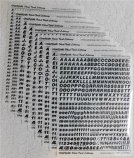 Vintage CHARTPAK Velvet Touch Lettering 9 NEW SHEETS Rub-On Transfers HELVETICA