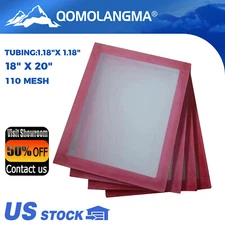 USA! 6pcs 18" x 20" Aluminum Silk Screen Printing Screens Frame 110 Mesh Count