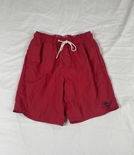 Timberland Mens Red Nylon Swin Shorts Size S