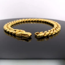 David Yurman 18K Yellow Gold 8mm Men’s Curb Link Bracelet $13500 Retail