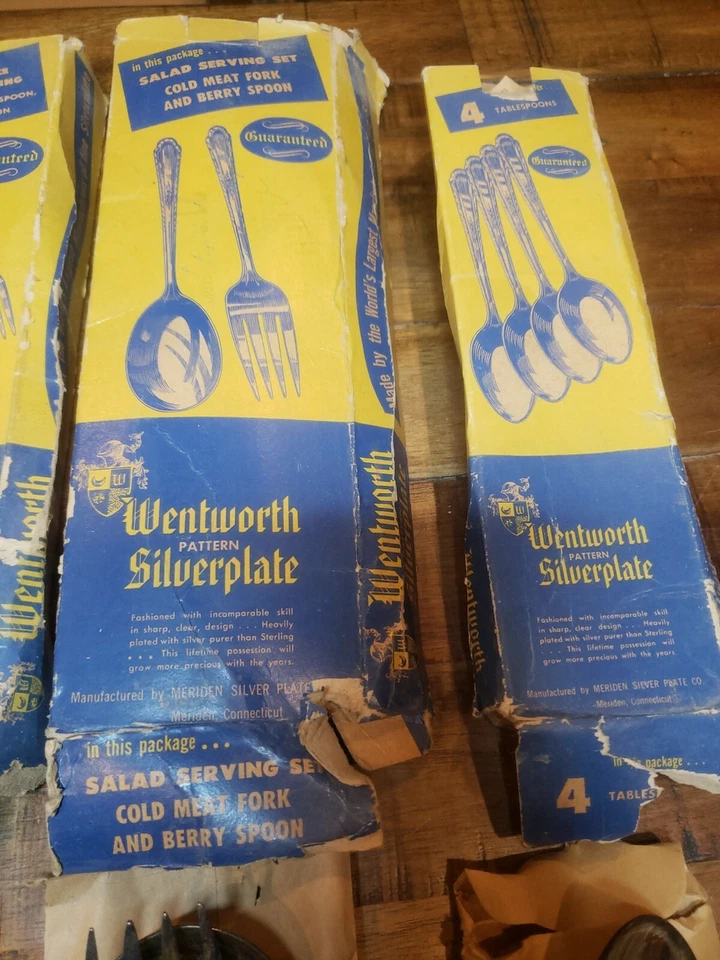 Paquete original de 25 piezas H&T MFG Holmes & Tuttle plateado cubiertos Wentworth  Foto 3 de 4