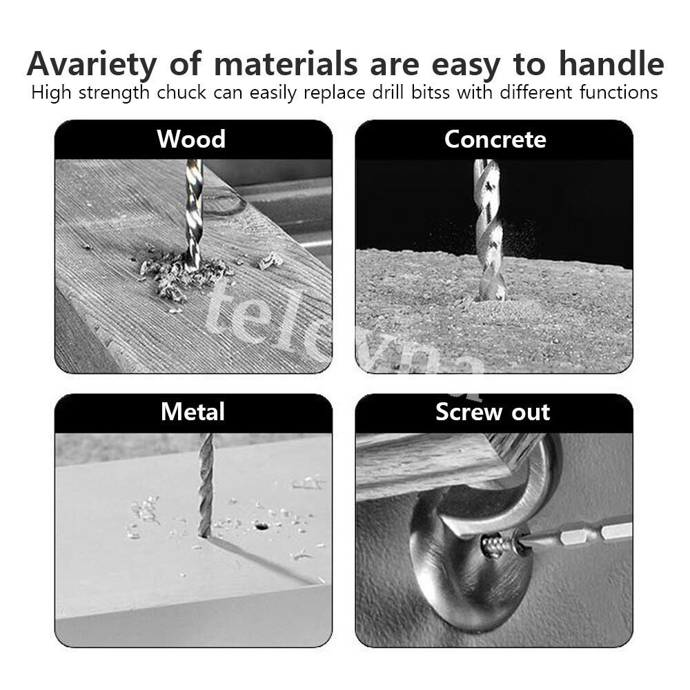 OKS Electric Cordless Drills Kit 21V Power Drill Driver Set with 2