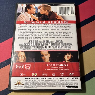 DVD激レア PRECIOUS プレシャス /One Night Returns Prizzi's Honor (DVD) Jack Nicholson, Kathleen Turner 27616895530| eBay