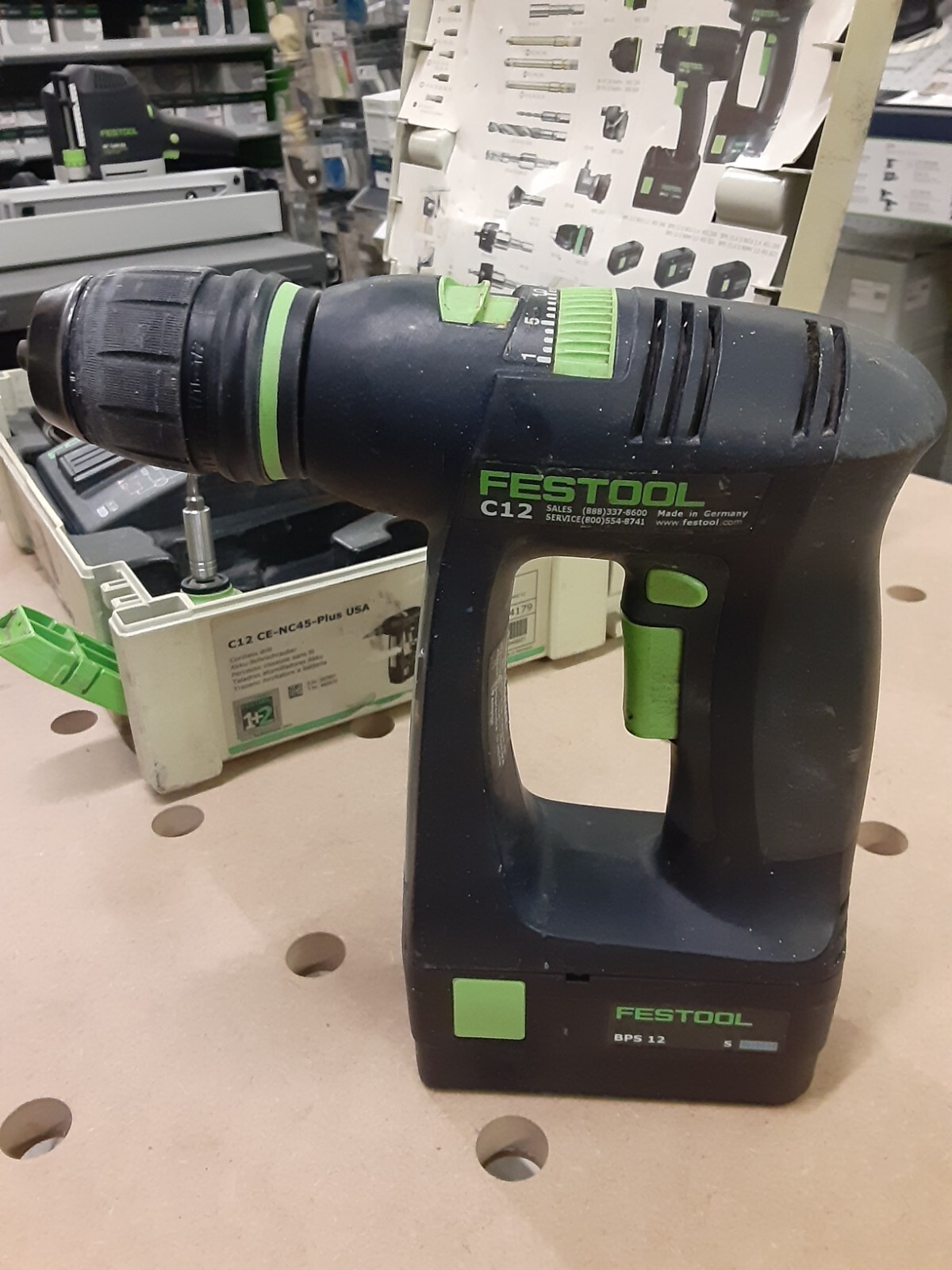 Festool 564179 C12 Drill w/1 NiMH Battery and Charger Used