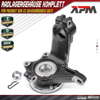 Achsschenkel Radlagergehäuse komplett Vorne Rechts für Peugeot 206 CC 2D 2A/C