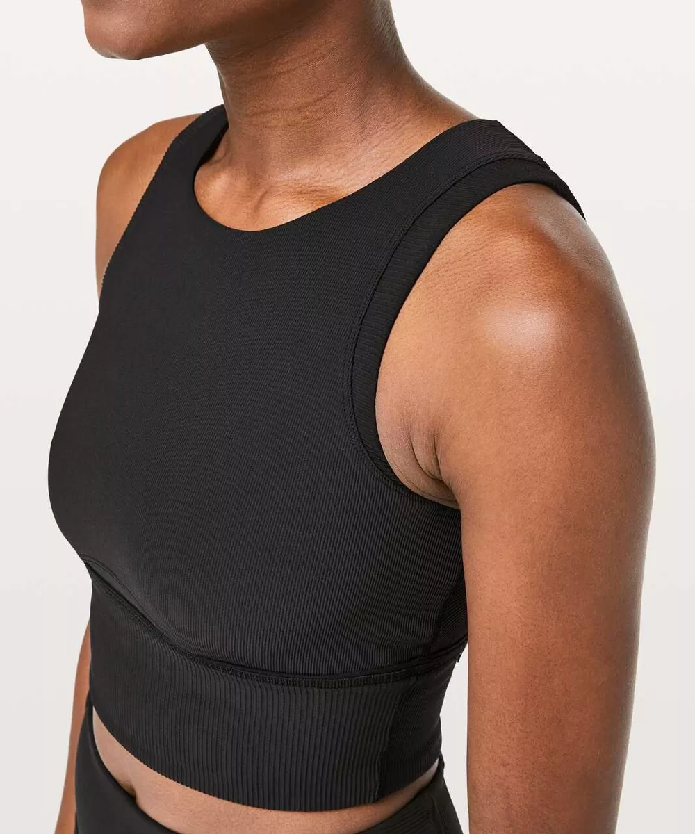 NWT Lululemon Kick Serve Bra Texture Black SIZE 4 eBay