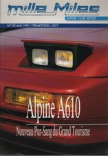 MILLE MILES 25 S1 ALPINE A610 TURBO A110 1600 SX A110 1100 CABRIOLET A110 1300