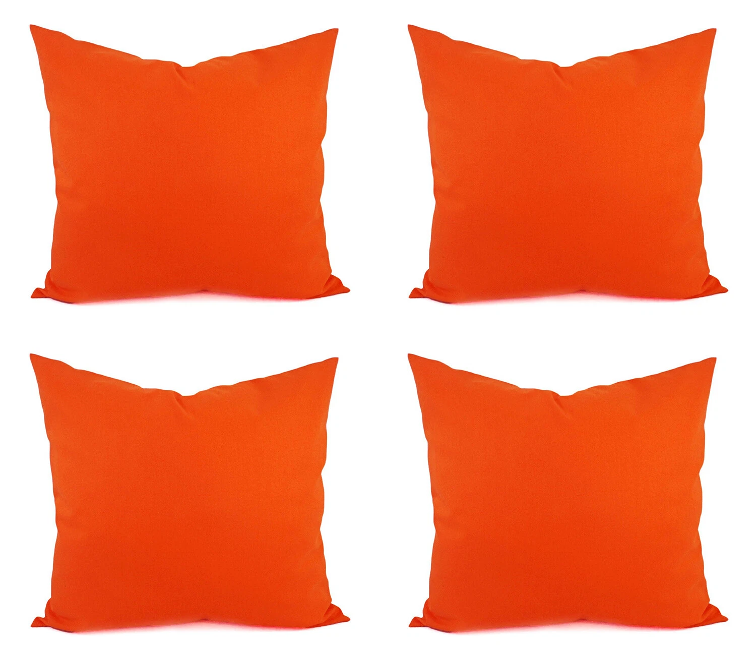 Orange Plain 4 Pcs Set 16"Indian Pillow Cover Sofa Decorate Cushion Covers Throw
