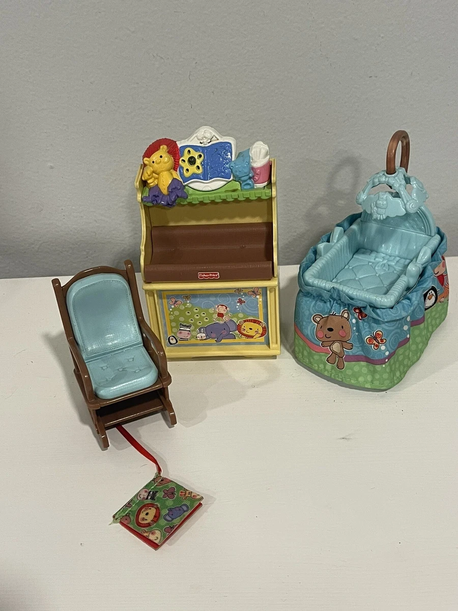 Fisher Price Loving Family Nursery Musical Changing Table Rocking Chair Lot