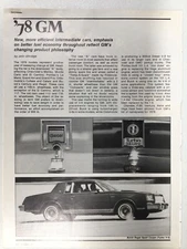 GENERAL63 Article General Motors For 1978 Oct 1977 10 page