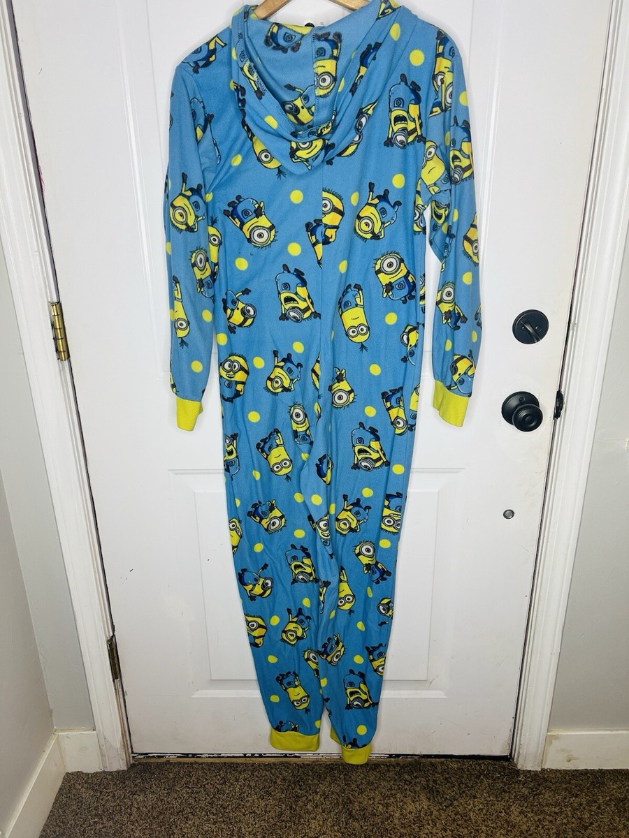 Disney Despicable Me Minion Unisex Hooded Sleep One Piece Jumpsuit